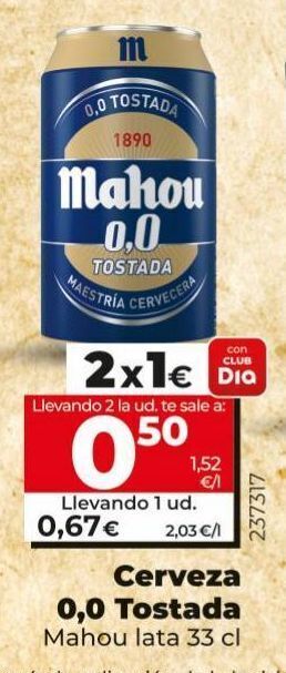 Maxi Dia Cerveza 0,0 tostada oferta