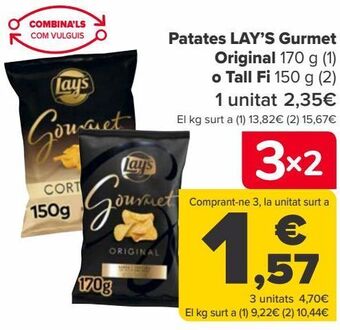 Carrefour Patatas lay's gourmet original o corte fino oferta