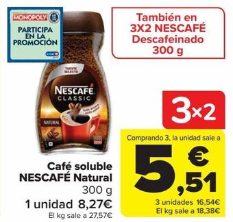 Carrefour Café soluble nescafé natural oferta
