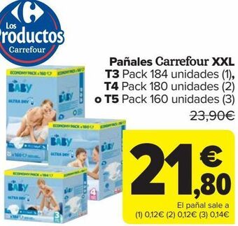 Carrefour Pañales carrefour xxl t3, t4 o t5 oferta
