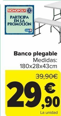 Carrefour Banco plegable oferta
