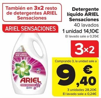 Carrefour Detergente líquido ariel sensaciones oferta
