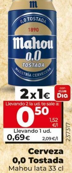 La Plaza de DIA Cerveza sin alcohol mahou oferta