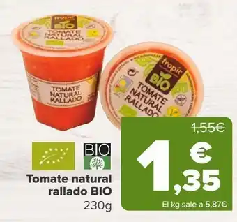 Carrefour Tomate natural rallado bio oferta