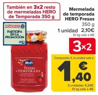 Carrefour Mermelada de temporada hero fresas oferta