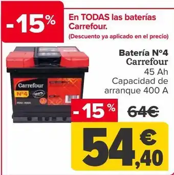 Carrefour Batería nº4 carrefour oferta