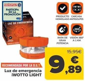 Carrefour Luz de emergencia iwotto light oferta
