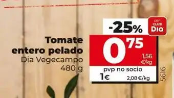 Tomate entero pelado