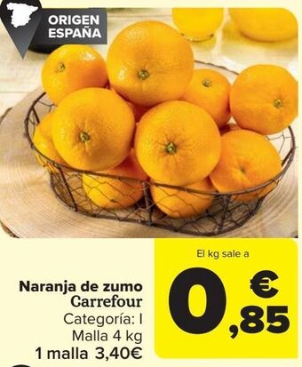Carrefour Naranja de zumo carrefour oferta