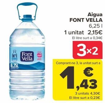 Carrefour Agua font vella oferta