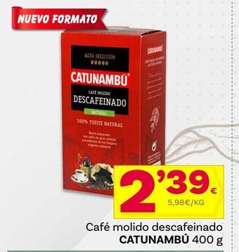 Supermercados Dani Café molido descafeinado catunambu oferta
