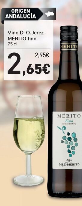 Carrefour Vino d.o jerez mérito fino oferta