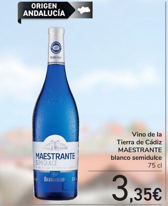 Carrefour Vino de la tierra de cádiz maestrante blanco semidulce oferta