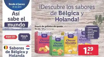 Lidl Snack De Galletas De Queso oferta
