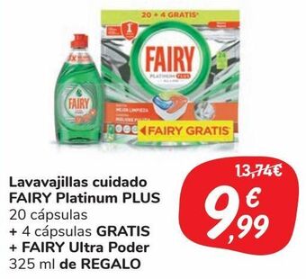 Carrefour Market Lavavajillas cuidado fairy platinum plus oferta