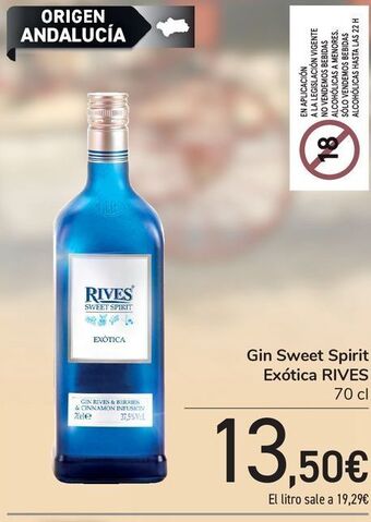 Carrefour Gin sweet spirit exótica rives oferta