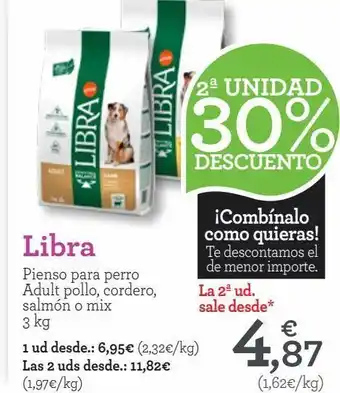TiendAnimal Libra pienso para perro adult pollo, cordero, salmón o mix 3 kg oferta
