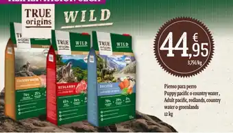 TiendAnimal True origins pienso para perro puppy pacific o country water , adult pacific, redlands, country water o greenlands oferta