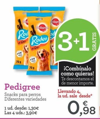 TiendAnimal Pedigree snacks para perros diferentes variedades oferta