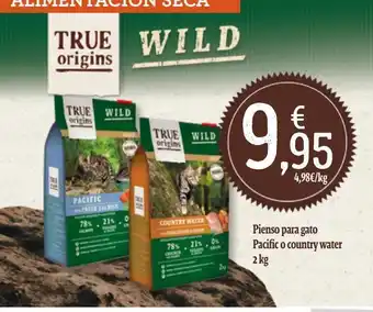 TiendAnimal True origins pienso para gato pacific o country water 2 kg oferta