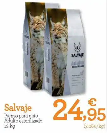 TiendAnimal Salvaje pienso para gato adulto esterilizado 12 kg oferta