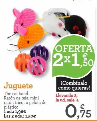 TiendAnimal Juguete the cat band ratón de tela, mini ratón tricot o pelota de plástico oferta