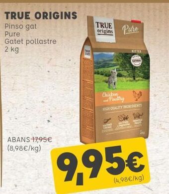 Kiwoko Pienso gatos true origins oferta