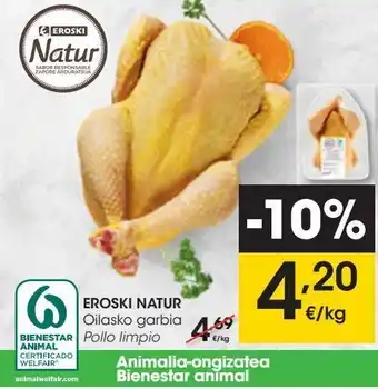 Eroski Pollo limpio eroski natur oferta