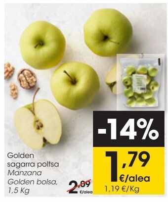 Eroski Manzana golden bolsa oferta