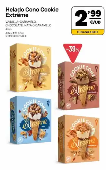Helado cono cookie extrême