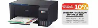 Alcampo Impresora Multifunción Ecotank Et-2811 oferta