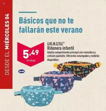 ALDI Live In Style Riñonera Infantil oferta