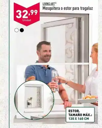 ALDI Living Art Mosquitera O Estor Para Tragaluz oferta