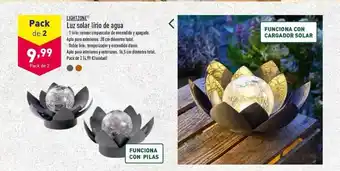 ALDI Lightzone Luz Solar Lirio De Agua oferta