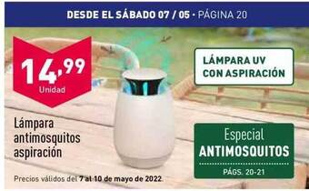 Lámpara Antimosquitos Aspiración