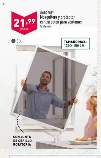 ALDI Living Art Mosquitera Y Protector Contra Polen Para Ventanas oferta