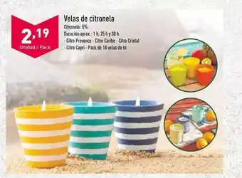 ALDI Velas De Citronela oferta