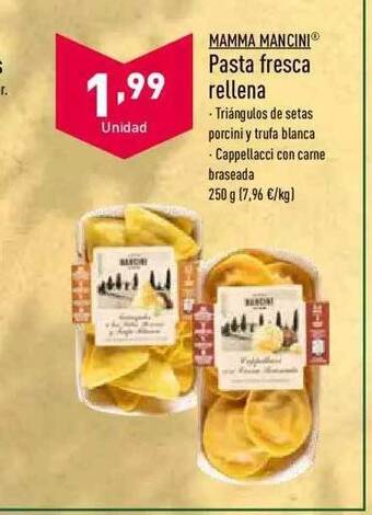 ALDI Mamma Mancini Pasta Fresca Rellena oferta