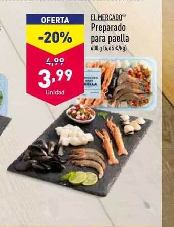ALDI El Mercado Preparado Para Paella oferta