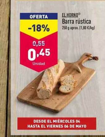 ALDI El Horno Barra Rústica oferta