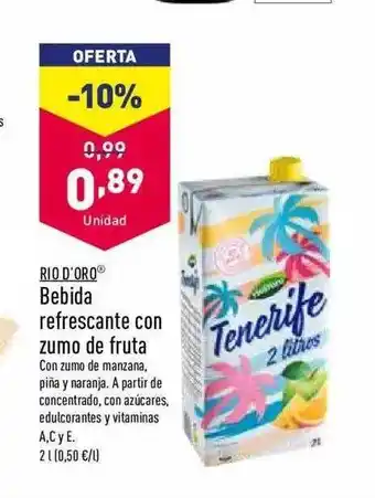 ALDI Rio D'oro Bebida Refrescante Con Zumo De Fruta oferta