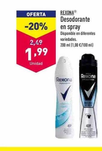 ALDI Rexona Desodorante En Spray oferta