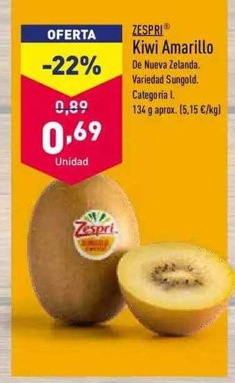 ALDI Zespri Kiwi Amarillo oferta