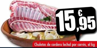 Unide Supermercados Chuletas de cordero lechal por carrés oferta