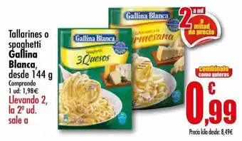 Unide Supermercados Tallarines o spaghetti gallina blanca oferta