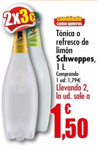 Unide Supermercados Tónica o refresco de limón schweppes oferta