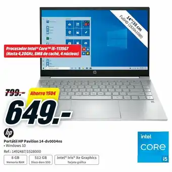 MediaMarkt Portátil hp hp oferta