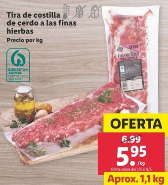 Lidl Costillas de cerdo oferta