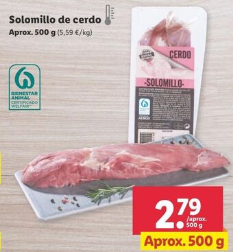 Lidl Solomillo de cerdo oferta