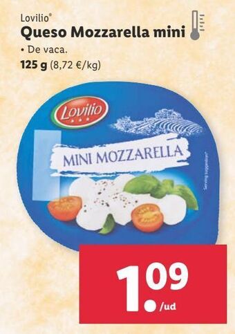 Lidl Mozzarella lovilio oferta